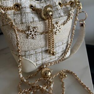 Chic Cream and Gold Mini Bag